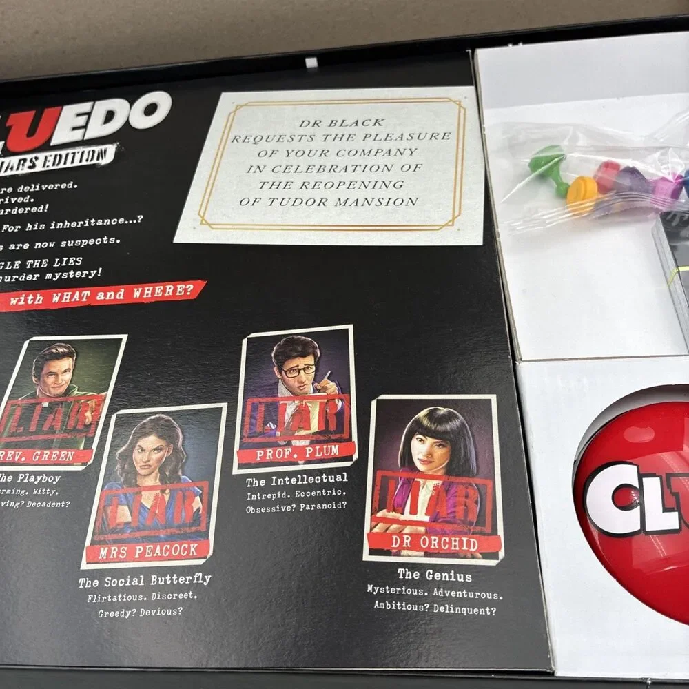 Clue Liars Edition Board Game; Murder Mystery Game for Kids 8 and Up; Expose Dis